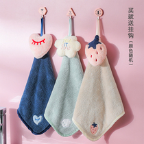 Cartoon cute hand towel small towel tea towel good water absorption soft household hanging kitchen childrens rag
