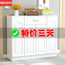 Entrance shoe cabinet Household door large-capacity European-style solid wood shoe cabinet entrance cabinet living room storage shoe cabinet shoe stool one