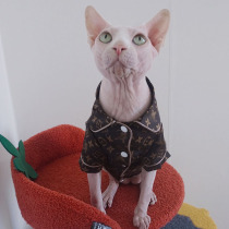 Acetic acid home clothing hairless cat clothes Devvensfinx Kennis curls summer thin pajamas comfortable