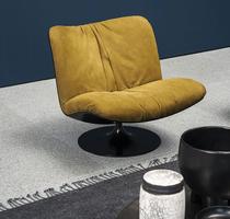 New designer single rotating chair light luxury sofa glass fiber reinforced plastic hotel model house sales backrest reception chair