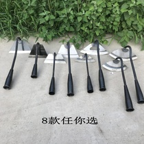 Large and small triangle pickaxe tip hoe gardening ridges loose fill soil ditch planting tools farm tools wooden handle nursery steel road repair