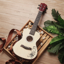 Jukrisi children beginner beginner girl with high face value small guitar 23 inch 26 inch instrument Ukli Li