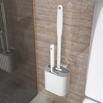 Toilet brush no dead corner wall hanging non-perforated toilet brush silicone long handle cleaning toilet set wall hanging type