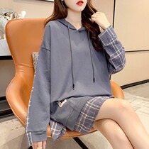 Pregnant Woman Spring Dress Suit Fashion style High feeling Long sleeves T-shirt blouses net red beating undercoat spring and autumn two sets of women T