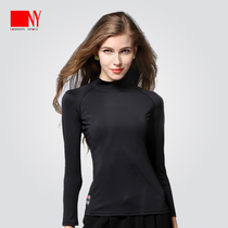 NY Na Yi Latin Dance Female High Collar Modern Dance Dress Top 7 Sleeve Dance Dress National Standard Dance Practice Dance Dress
