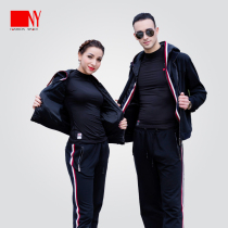 Nina Art hat sports suit men and women same fashion modern dance training suit long sleeve leisure dance Latin dance