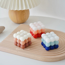 Yuanqi corner ins Wind bean wax cube aromatherapy candle birthday gift bedroom desktop fragrance decoration decoration