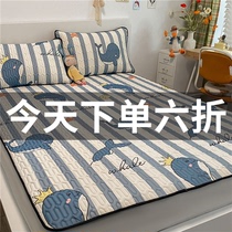  Summer latex ice silk mat three-piece household washable 1 8m bed mat foldable student dormitory single