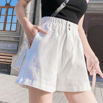 Tide brand summer thin high-waisted denim shorts womens loose casual ins Hyuna wild thin a word wide leg hot pants
