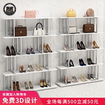 Shoe store Shoe rack display stand Floor-standing mens and womens clothing store creative multi-layer wrought iron shoe rack bag storage rack shelf