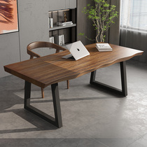 Solid Wood Desk Thickened Log Home Computer Calligraphy Strip Desk Book House Brief Mini Meeting Owner Table