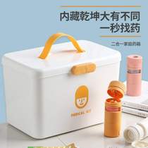 Japan imported MUJI E medicine box storage box household large capacity home medicine box full set of large standing medicine points