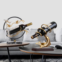 Light luxury Nordic wine rack ornaments decoration decoration housewarming gift wine rack European wine bottle rack wine holder household