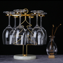 Light luxury marble red wine cup holder hanger household wine set Crystal Cup decoration wine cabinet decoration luxury