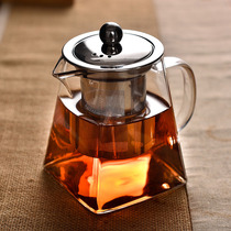 Kung Fu tea set Living room household filter teapot thickened glass high temperature resistant teapot Black tea teapot
