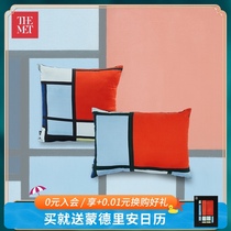 Metropolitan Museum Mondrian square pillow Waist pillow Long pillow Summer sofa Living room girls sleep
