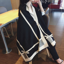 High-end cashmere scarf womens winter Korean version of Joker office air-conditioning room spring and autumn shawl with dual-purpose cloak tide