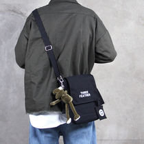 Boys small satchel Han version 100 lap single shoulder bag Female Leisure Brief Diagonal Satchel Canvas Backpack Student Day Ensemble Bag