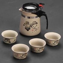 Ceramic fluttering Cup Teapot tea water separation filter Cup heat-resistant high temperature resistant tea breinner kung fu tea set