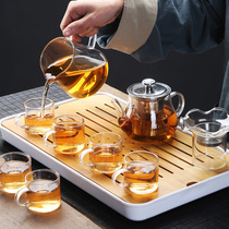 Glass tea set home living room kung fu tea cup tea maker Tea Tea Tea office meeting guest teapot small set