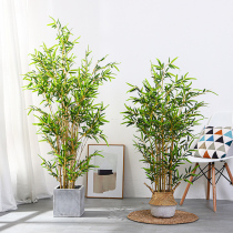 Simulated bamboo potted living room new Chinese fake green planting bamboo interior decoration floor landscape ornaments plant landscaping