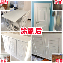 White paint brush wood white spray paint furniture wood wood door bed cabinet renovation tasteless color change table surface water-based paint