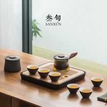 Thirty-year Japanese luxury kung fu tea set home living room small set glass bubble teapot ceramic tea cup tea tray