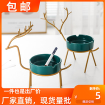 Nordic Mesh Red Ashtrays Creativity Home Creative Personality Living Room Desk Trim Swing Piece Small Deer Smoke Cylinders Ins Sins