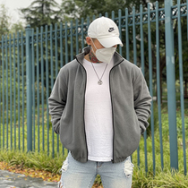 Autumn and winter sports long sleeve sweaters labeling high neck warm zipper shirt fleece fleece cardigan jacket running training