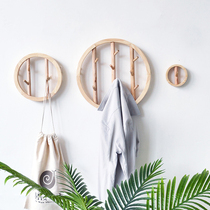 Residence Slow Living Solid Wood Hook Xuan Guan Clog Hood Hook Wall Art Decoration Creative Entrance Door Key Hanging Clothes Hanger