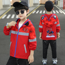 Boys autumn 2021 new Korean version of the foreign style childrens spider-man jacket boy baby clothes spring and autumn thin tide