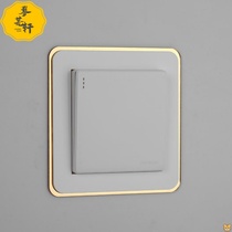 Narrow border set light luxury wall stickers high-end acrylic switch patch switch protective cover switch light decorative cover socket