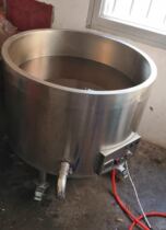 Round with stirring and frying oven gas tofu bean foam electric fryer chicken claw chicken hemp flower round frying machine fully automatic