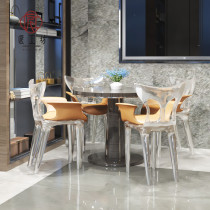 Prototype room Living Room Backrest Chair Personality Crystal Stools Commercial Hotel Decoration Transparent Sculptures Sale of Swaying Pieces