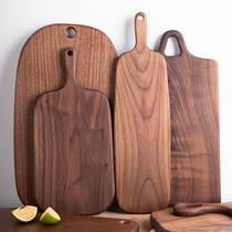 Steak dinner plate Japanese black walnut cutting board household solid wood cutting board pizza board whole wood fruit bread tray