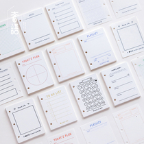 mini Book loose-leaf replacement cute hipster Korean ins style simple mini notebook thick three buckle detachable mini hand book can replace the core
