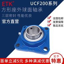 Square seat outer spherical bearing UCF204 UCF205 UCF206 UCF207 UCP208 with seat bearing