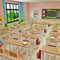 Factory direct training table long table single double desks and chairs for primary and secondary school students cram school tutoring art class desk