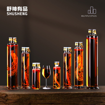 Sparkling wine glass bottle high-grade sealed household ginseng wine special medicine bottle empty bottle 2kg 5kg wine jar with lid