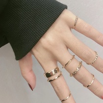(7 sets) do not fade ring female ins tide fashion personality little finger tail ring cold wind light luxury niche exquisite