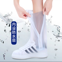Rain shoes womens fashion models wear cute water shoes mens rain boots shoe covers non-slip and thick wear-resistant childrens summer rubber shoes