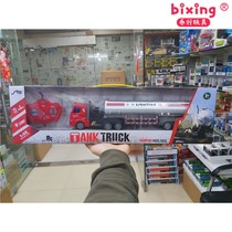 Childrens large charging engineering remote control tanker heavy semi-trailer container tow truck car model boy toy