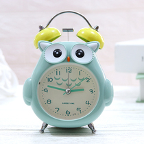 Creative cute cartoon animal Fashion silent night light Oversized ringtone Bedside bedroom Student child ringing alarm clock