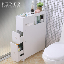 Toilet side cabinet side cabinet ultra-thin 18cm integrated bathroom toilet seam narrow waterproof floor-to-floor storage bathroom side cabinet