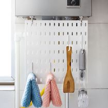 Kitchen shelf Wall-mounted non-perforated water heater pipeline occlusion hole board Household seasoning supplies Daquan