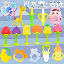 Baby teether Baby molar stick non-toxic soft silicone toy can be boiled bite glue stick hand ball artifact