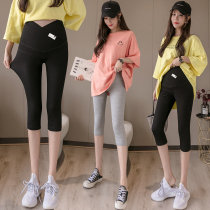 Pregnant women belly pants spring summer wear Fashion maternity clothes Capri pants tide summer summer thin leggings