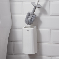 Wall-mounted toilet brush set Toilet brush squat toilet household punch-free wall-mounted artifact brush without dead angle