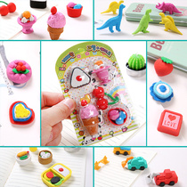 Creative cartoon eraser Student cute card like leather kindergarten small prizes Practical stationery supplies