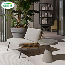 Outdoor rattan sofa courtyard leisure rattan table and chair designer terrace balcony single rattan chair coffee table combination furniture